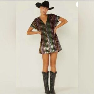 By Together Vibrant Sequin Mini Dress